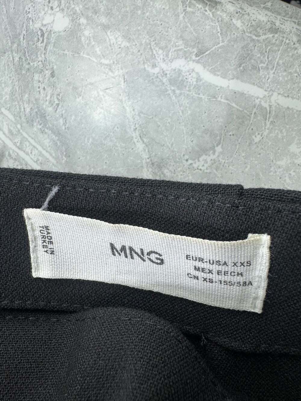 Mango MNG Black Belted Midi‎ Pencil Skirt with Back Slit Size XXS - Picture 9 of 13